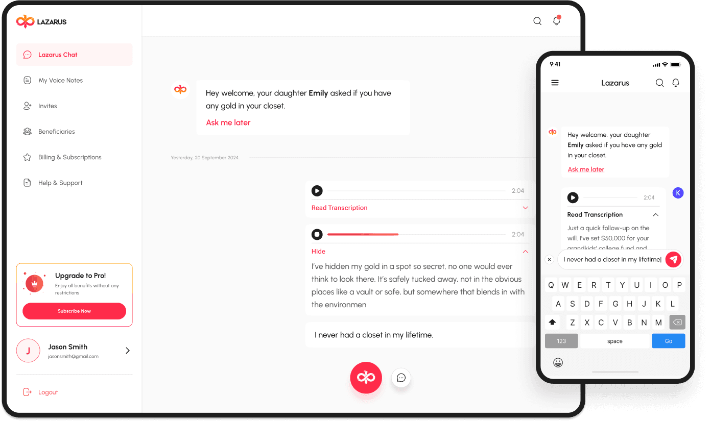 What is Lazarus - Digital Legacy Platform